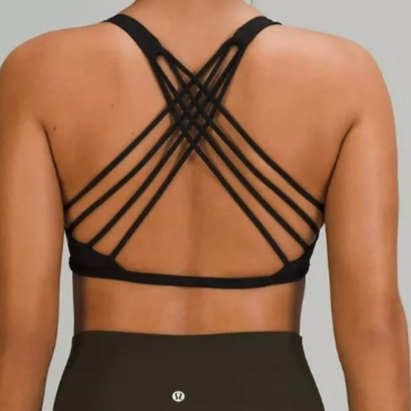 lululemon athletica Other - Lululemon Black Free To Be Wild Sports Bra Strappy Back Luxtreme 6